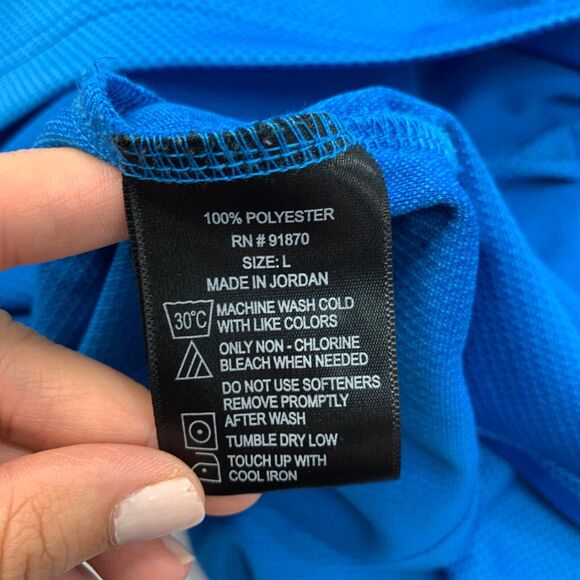 Bolle Polo Shirt Mens L Large Pacific Short Sleeve Quick Dry Performance Golf - Picture 7 of 10